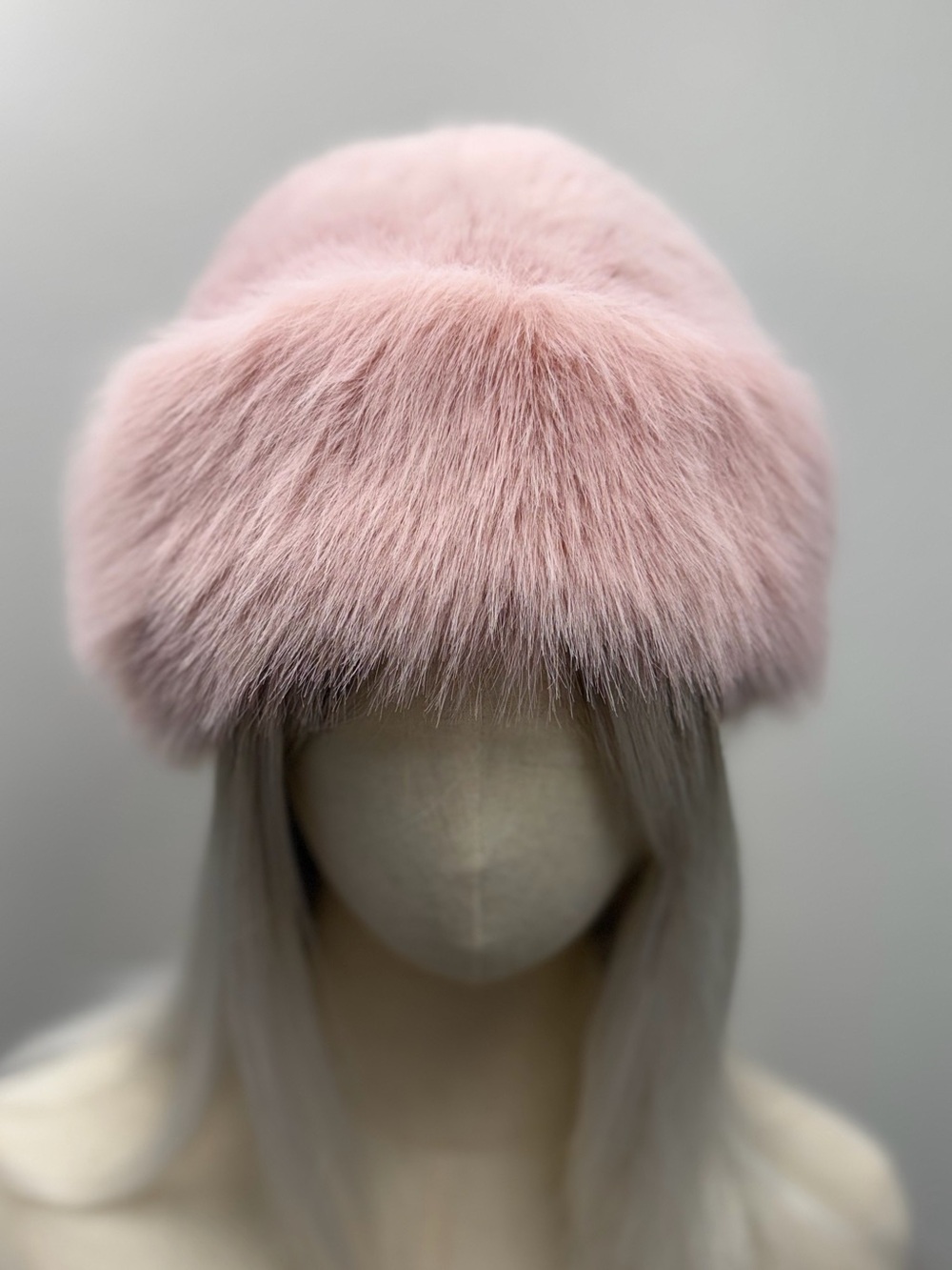 Pink Faux Fur Bucket Hat Soft Fluffy Plush Winter Y2K Fuzzy Statement Hat